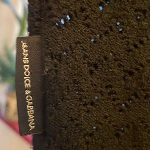 Dolce & Gabanna Blue Knit Crop Top Size S